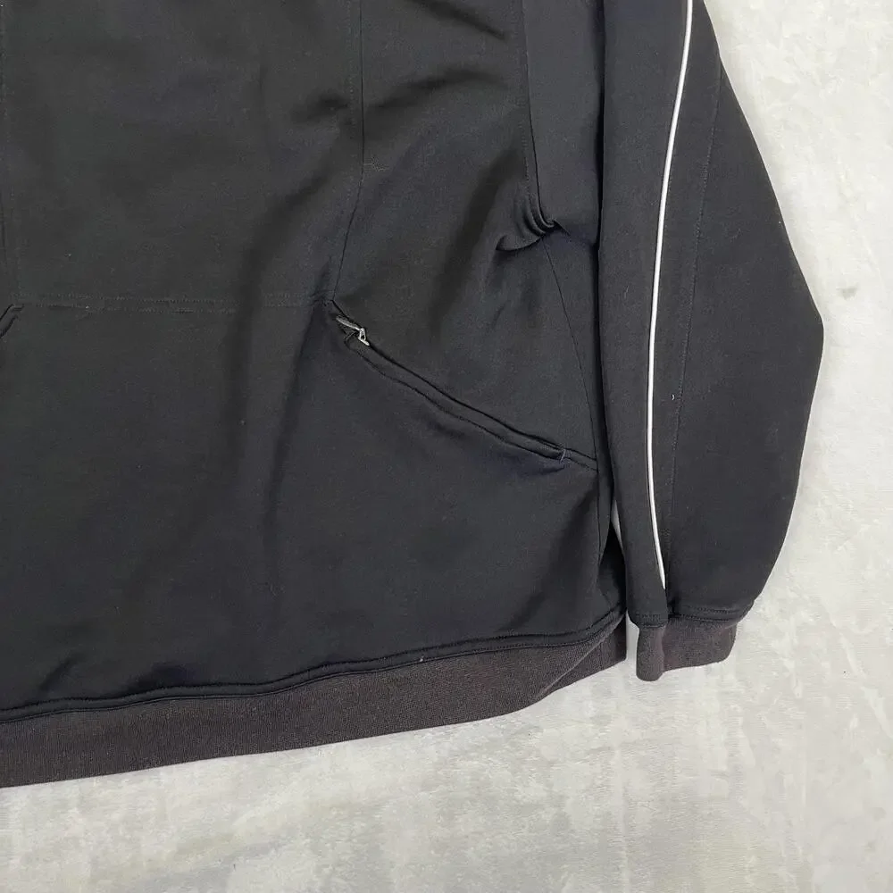 Adidas Soccer Sweatshirt Mens Large Black 1/4 Zip Mock Neck Pullover Athletic